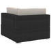 Hoekbanken 2 St Met Kussens Poly Rattan Zwart Zwart en wit