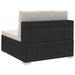Hoekbanken 2 St Met Kussens Poly Rattan Zwart Zwart en wit