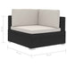 Hoekbanken 2 St Met Kussens Poly Rattan Zwart Zwart en wit