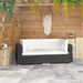 Hoekbanken 2 St Met Kussens Poly Rattan Zwart Zwart en wit