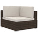 Hoekbanken 2 St Met Kussens Poly Rattan Bruin
