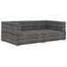 Hoekbanken 2 St Met Kussens Poly Rattan Grijs
