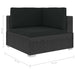 Hoekbanken 2 St Met Kussens Poly Rattan Zwart