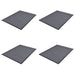 Deurmatten 4 st 90x60 cm PVC grijs