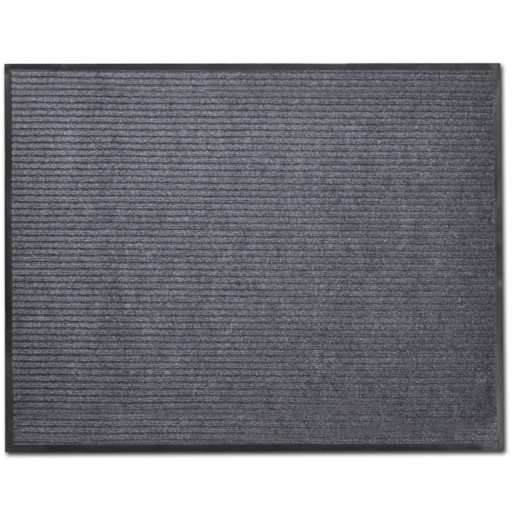 Deurmatten 4 st 90x60 cm PVC grijs