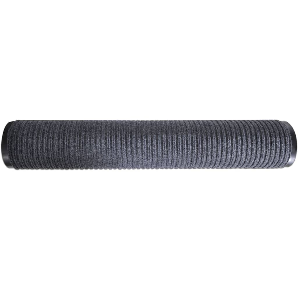 Deurmatten 4 st 90x60 cm PVC grijs