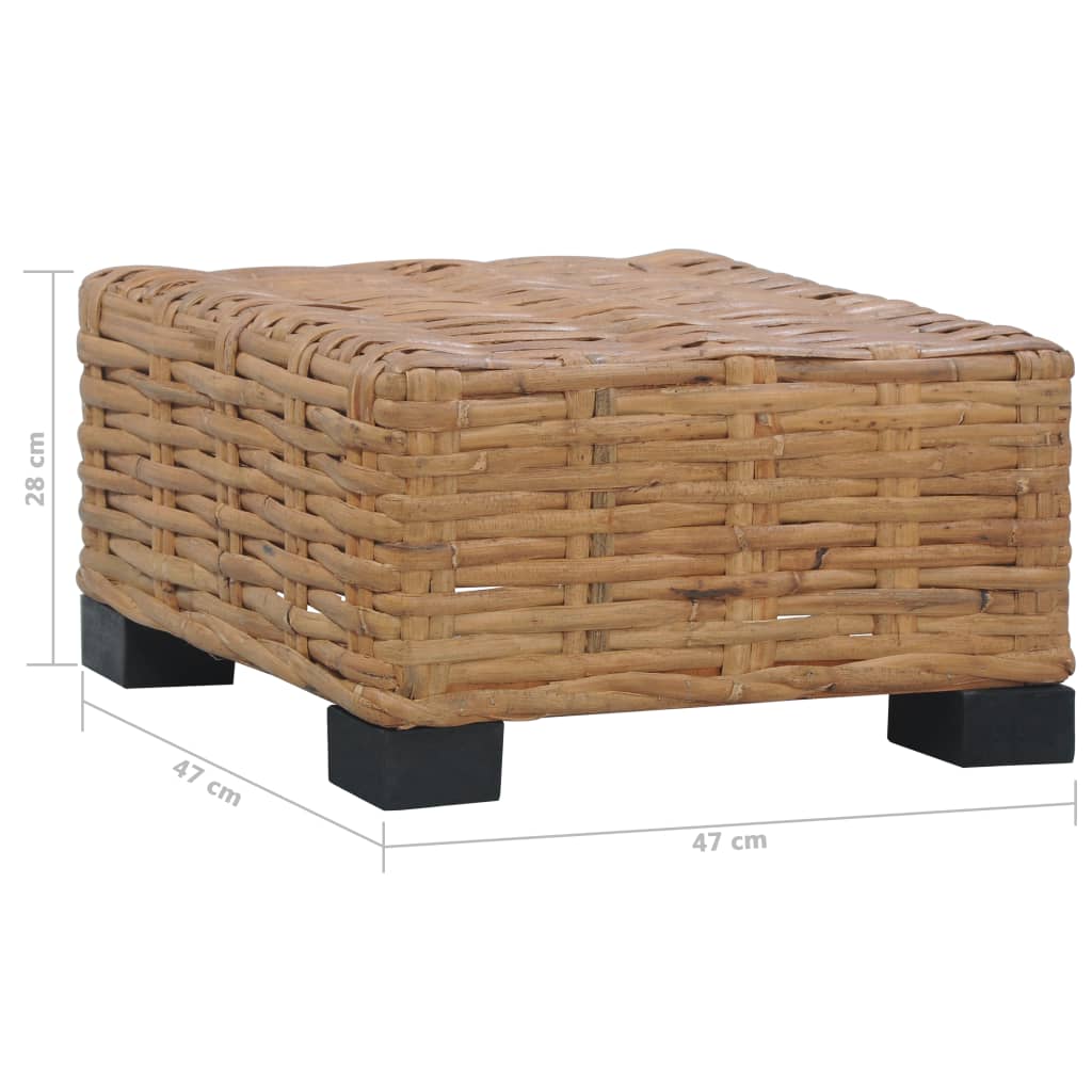 Salontafel 47X47X28 Cm Natuurlijk Rattan 1