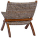 Relaxstoel natuurlijk kubu rattan en massief mahoniehout