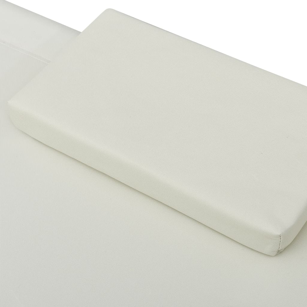 Loungebed stof crème