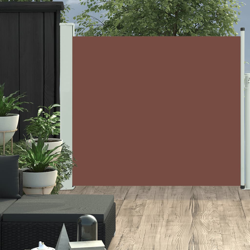 Tuinscherm Uittrekbaar 100X300 Cm Bruin 100 x 300 cm