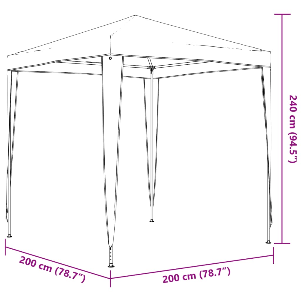 Partytent 2x2 m blauw