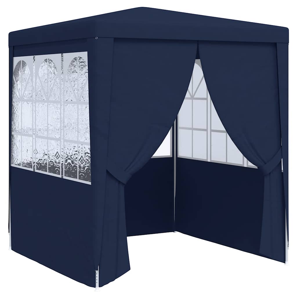 Partytent met zijwanden professioneel 90 g/m² 2,5x2,5 m blauw