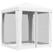 Partytent met 4 mesh zijwanden 2x2 m wit