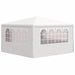 Partytent met zijwanden professioneel 90 g/m² 4x4 m wit