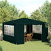 Partytent met zijwanden professioneel 90 g/m² 4x4 m groen