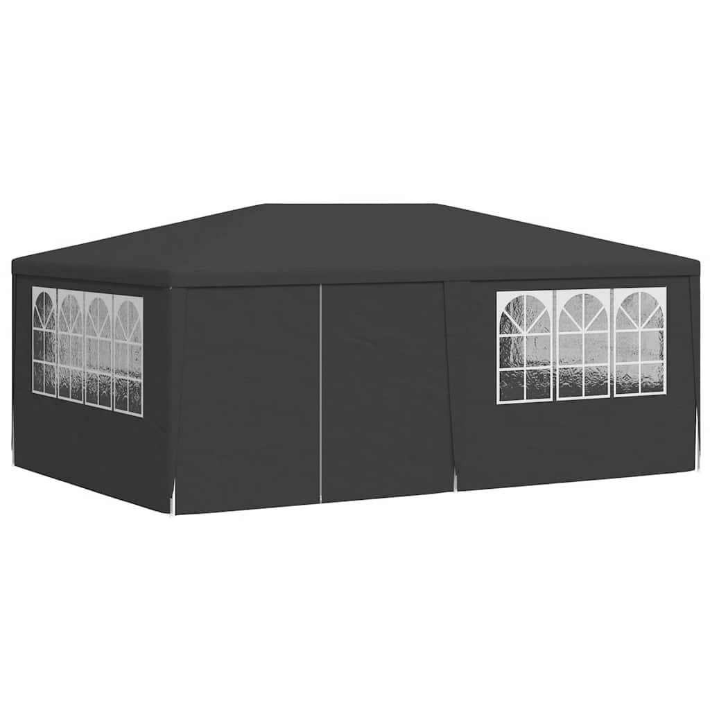 Partytent met zijwanden professioneel 90 g/m² 4x6 m antraciet