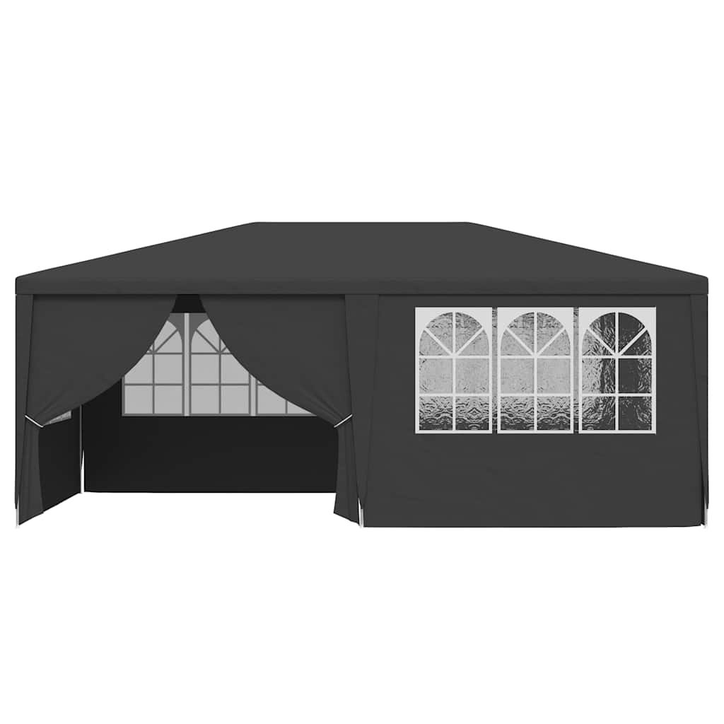 Partytent met zijwanden professioneel 90 g/m² 4x6 m antraciet