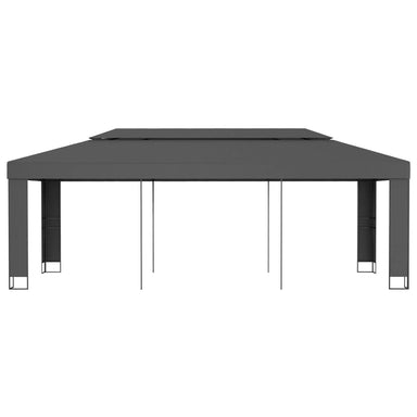 Prieel met dubbel dak 3x6 m antraciet