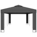 Prieel met dubbel dak 3x6 m antraciet