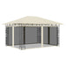 Prieel met klamboe 180 g/m² 4x3x2,73 m crème