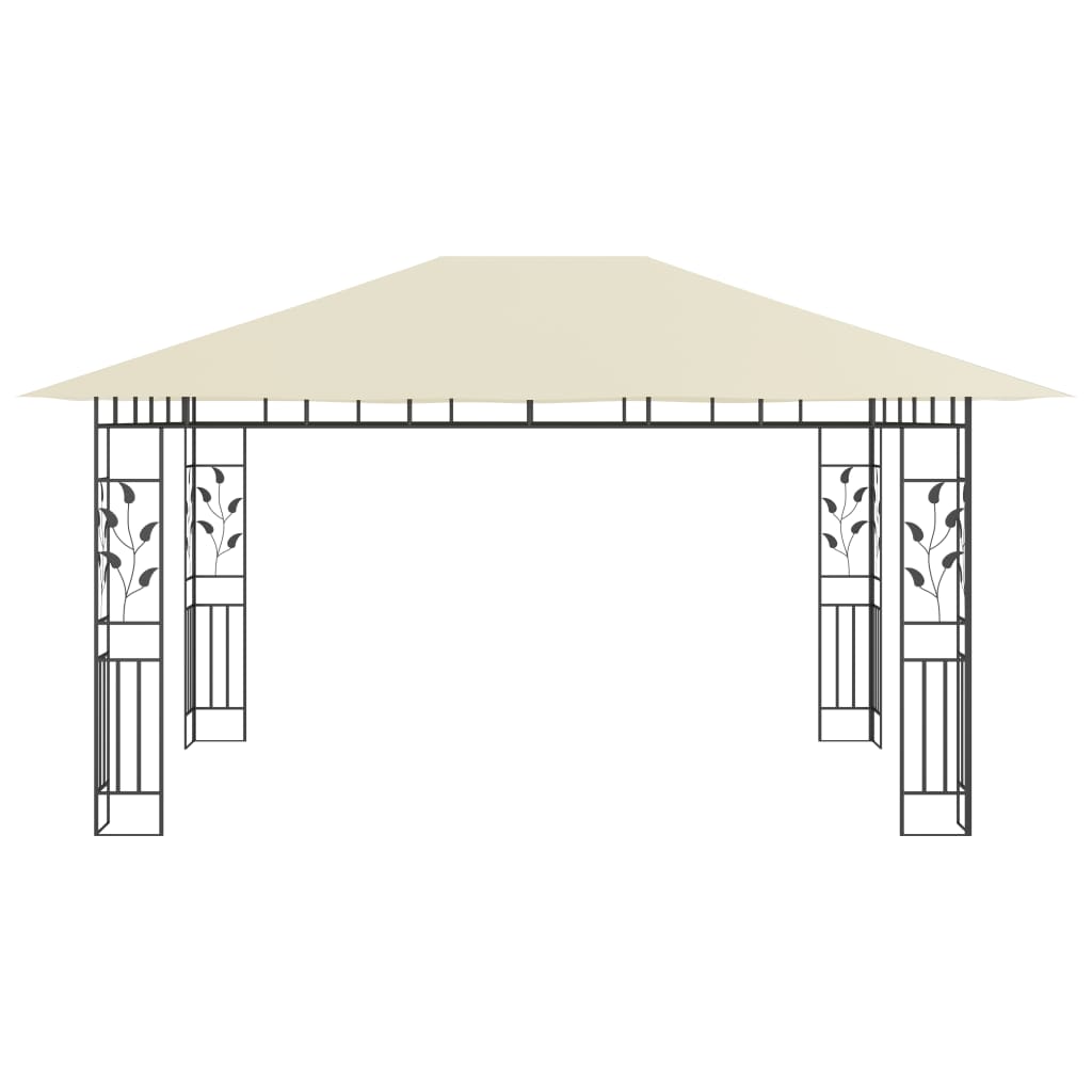 Prieel met klamboe 180 g/m² 4x3x2,73 m crème