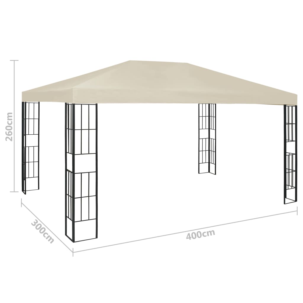 Prieel 3x4 m crème