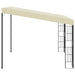 Wandprieel 3x3 m stof crèmekleurig