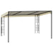 Wandprieel 3x4 m stof crèmekleurig