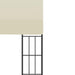 Wandprieel 3x6 m stof crèmekleurig