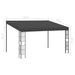 Wandprieel 3x4 m stof antracietkleurig