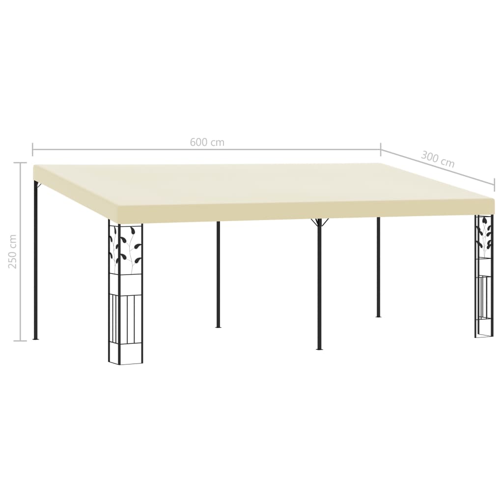 Wandprieel 6x3x2,5 m crème