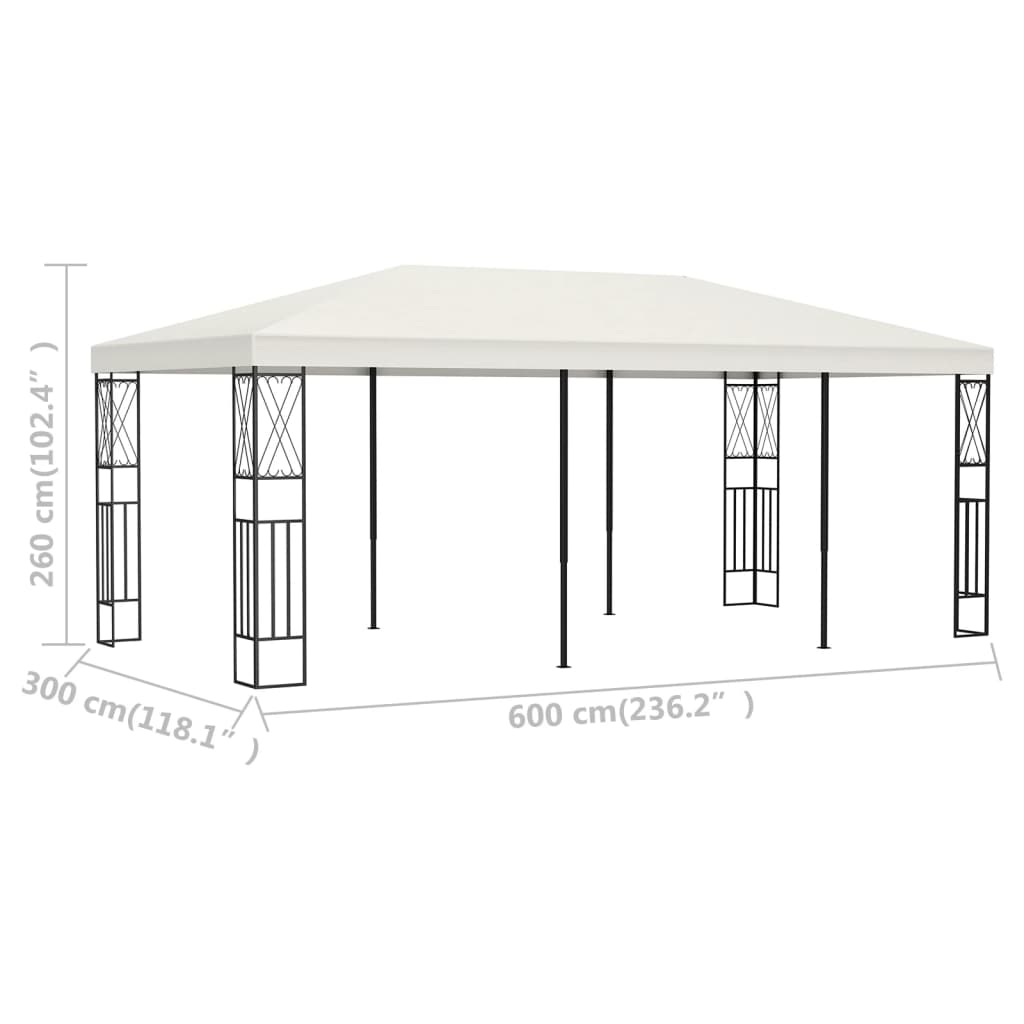 Prieel 3x6 m stof crème