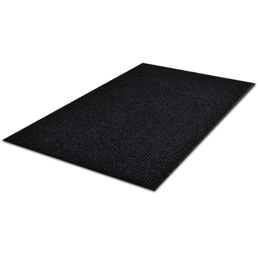 Deurmat 117x220 cm PVC zwart
