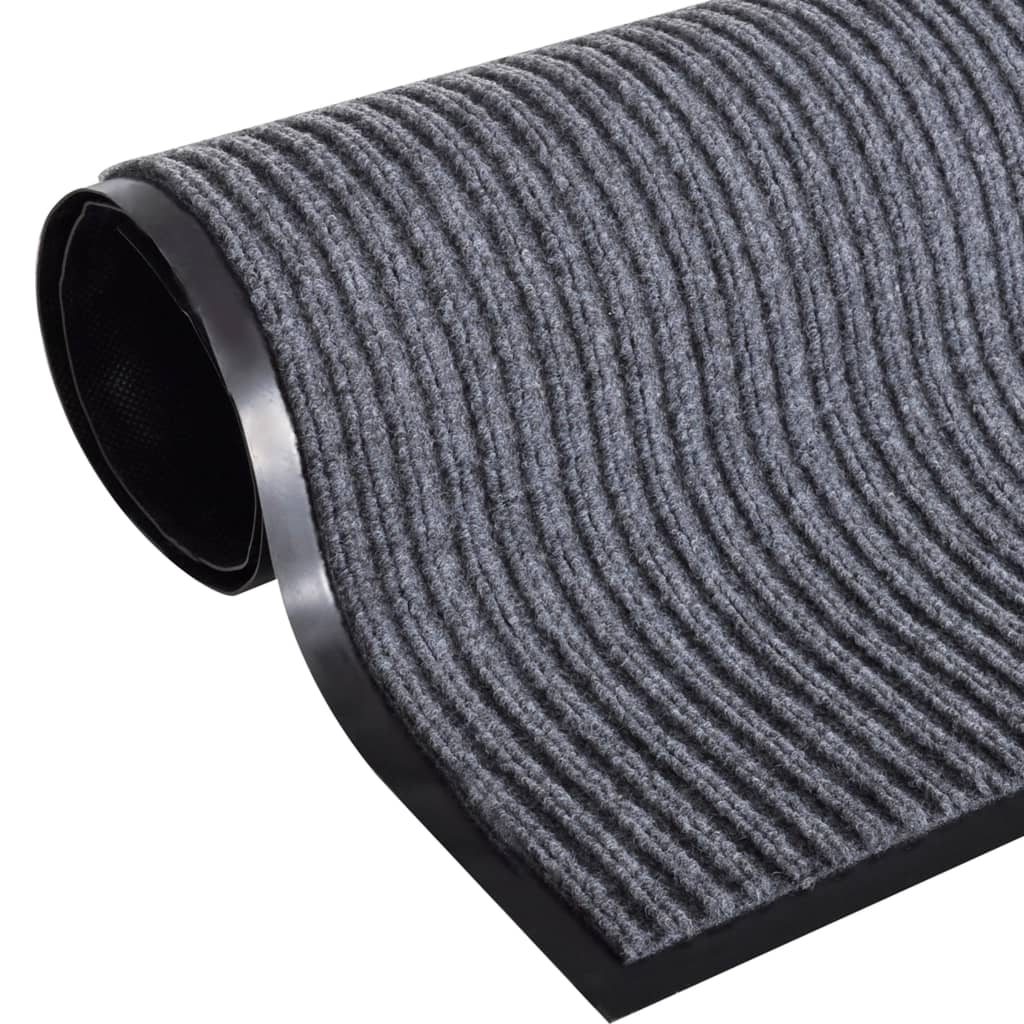 Deurmat 117x220 cm PVC grijs