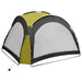 Partytent met LED en 4 zijwanden 3,6x3,6x2,3 m groen