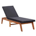 Ligbed met tafel poly rattan en massief acaciahout