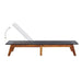 Ligbed met tafel poly rattan en massief acaciahout