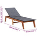 Ligbed met tafel poly rattan en massief acaciahout