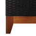 Ligbed poly rattan en massief acaciahout zwart