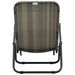 Ligbed inklapbaar poly rattan grijs