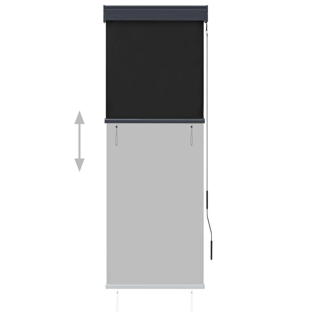 Rolgordijn voor buiten 60x250 cm antraciet