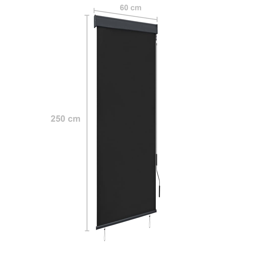 Rolgordijn voor buiten 60x250 cm antraciet