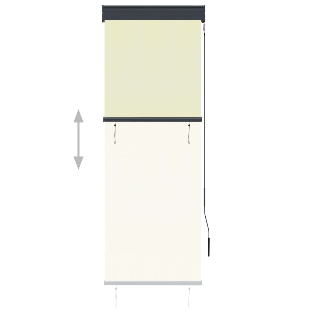 Rolgordijn voor buiten 60x250 cm crème