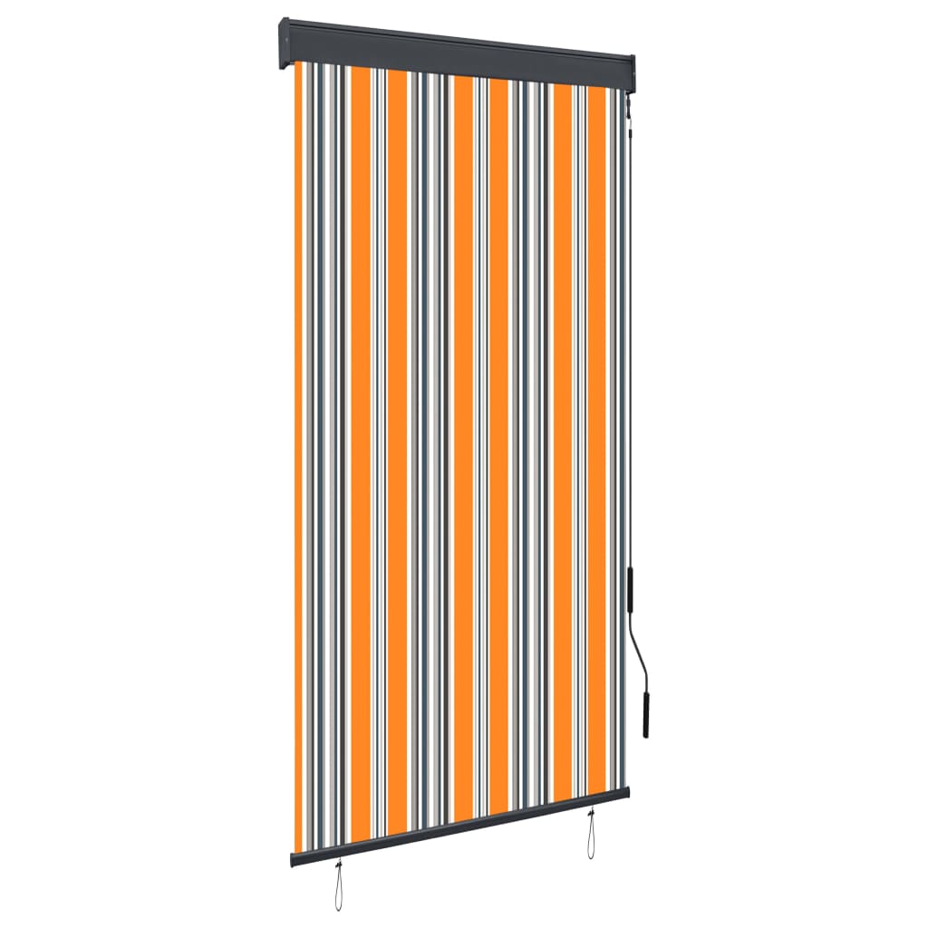 Rolgordijn voor buiten 80x250 cm geel en blauw