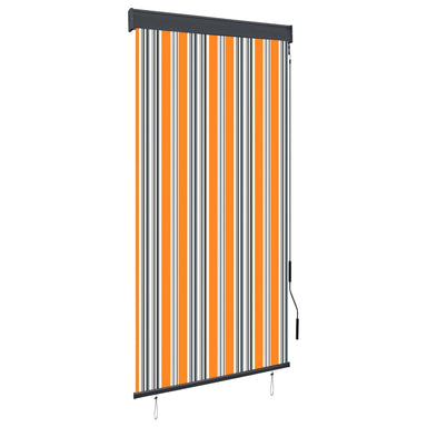 Rolgordijn voor buiten 80x250 cm geel en blauw