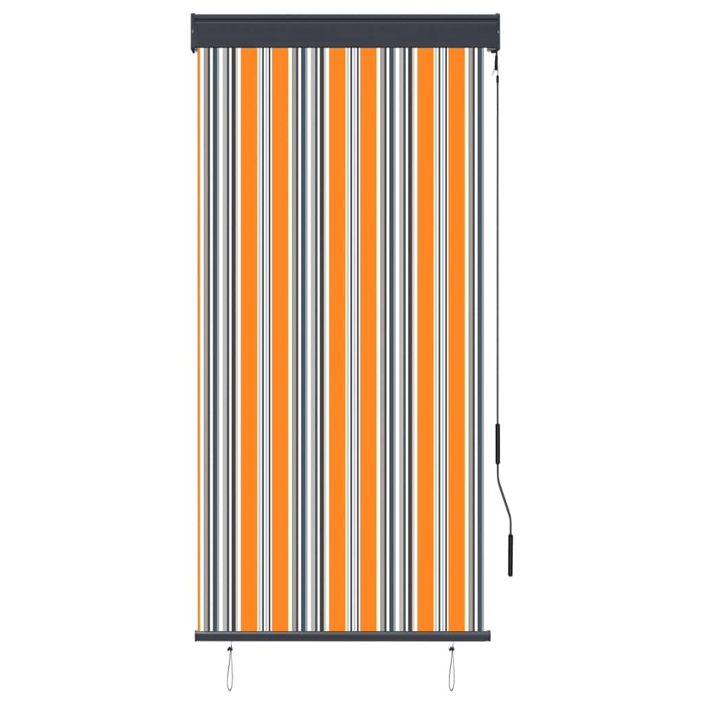 Rolgordijn voor buiten 80x250 cm geel en blauw