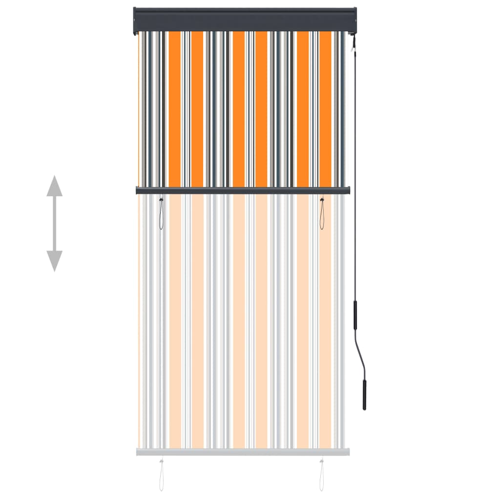 Rolgordijn voor buiten 80x250 cm geel en blauw