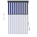 Rolgordijn voor buiten 100x250 cm blauw en wit