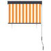 Rolgordijn voor buiten 100x250 cm wit en oranje