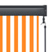 Rolgordijn voor buiten 100x250 cm wit en oranje